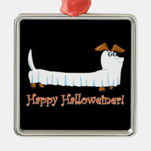 Happy Halloween Dachshund Metalen Ornament