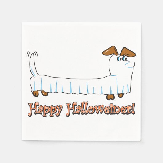 Happy Halloween Dachshund Servet (Voorkant)