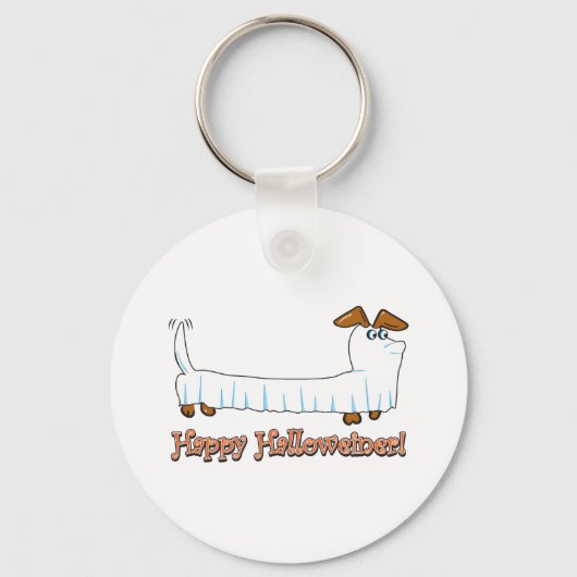 Happy Halloween Dachshund Sleutelhanger (Voorkant)