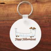 Happy Halloween Dachshund Sleutelhanger (Voorkant)