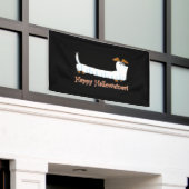 Happy Halloween Dachshund Spandoek (Buitenkant Gebouw)