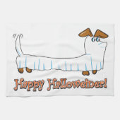 Happy Halloween Dachshund Theedoek (Horizontaal)