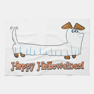 Happy Halloween Dachshund Theedoek