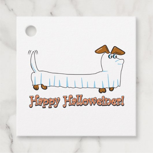 Happy Halloween Dachsund Bedankjes Labels (Voorkant)