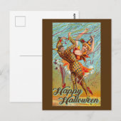 Happy Halloween Dancing Jester Masquerade  Briefkaart (Voorkant / Achterkant)