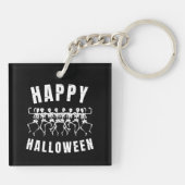 HAPPY HALLOWEEN DANCING SKELETONS SLEUTELHANGER (Achterkant)