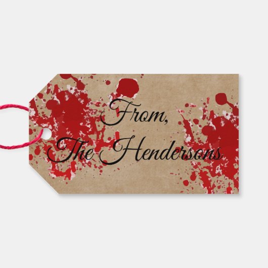 Happy Halloween Dank je cadeau Label Cadeaulabel (Achterkant Horizontaal)