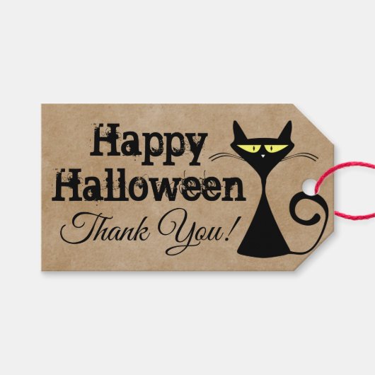 Happy Halloween Dank je cadeau Label Cadeaulabel (Voorkant (Horizontaal))
