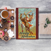 Happy Halloween dansen in Jester Costume Briefkaart