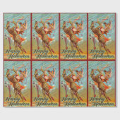 Happy Halloween dansen in Jester Costume Cadeaupapier (Vlak)