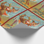 Happy Halloween dansen in Jester Costume Cadeaupapier (Hoek)