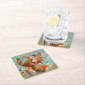 Happy Halloween dansen in Jester Costume Kartonnen Onderzetters (Insitu)