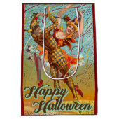 Happy Halloween dansen in Jester Costume Medium Cadeauzakje (Achterkant)