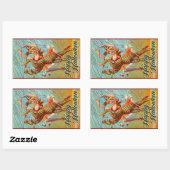 Happy Halloween dansen in Jester Costume Rechthoekige Sticker (Vel)