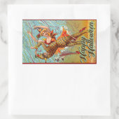 Happy Halloween dansen in Jester Costume Rechthoekige Sticker (Tas)