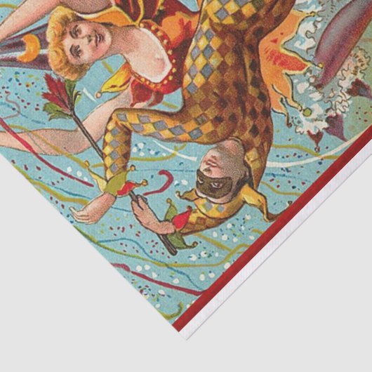  Happy Halloween dansen in Jester Costume Tissuepapier (Detail)