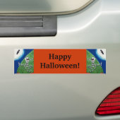 Happy Halloween dansend gekke Skeletons Moon Bats Bumpersticker (Op auto)
