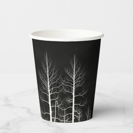 Happy Halloween Dark Bossen Party Papieren Bekers (Achterkant)