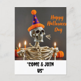 "Happy Halloween Day, kom en doe mee" Briefkaart