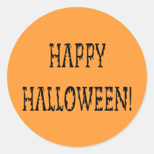 Happy Halloween Deadworld Tekst Ronde Sticker