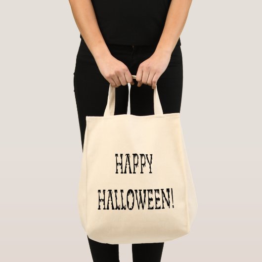 Happy Halloween Deadworld Tekst Tote Bag (Voorkant (product))