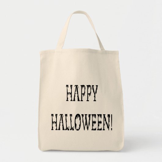 Happy Halloween Deadworld Tekst Tote Bag (Voorkant)