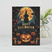 happy halloween design kaart (Staand voorkant)