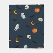 Happy Halloween Designer Pattern Comfortable Fleece Deken (Voorkant)