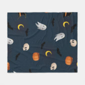 Happy Halloween Designer Pattern Comfortable Fleece Deken (Voorkant (Horizontaal))