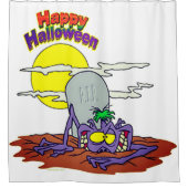 Happy Halloween die de dood opvoedt Douchegordijn (Voorkant)