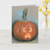 Happy Halloween die Jack O Lantern Pumpkin filmt Kaart (Gele Bloem)