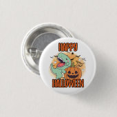 Happy Halloween Dino Pin Ronde Button 3,2 Cm (Voorkant /achterkant)
