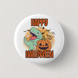 Happy Halloween Dino Pin Ronde Button 3,2 Cm