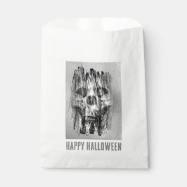 Happy Halloween. Distressed skull Bedankzakje
