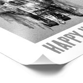 Happy Halloween. Distressed skull Foto Afdruk (Hoek)