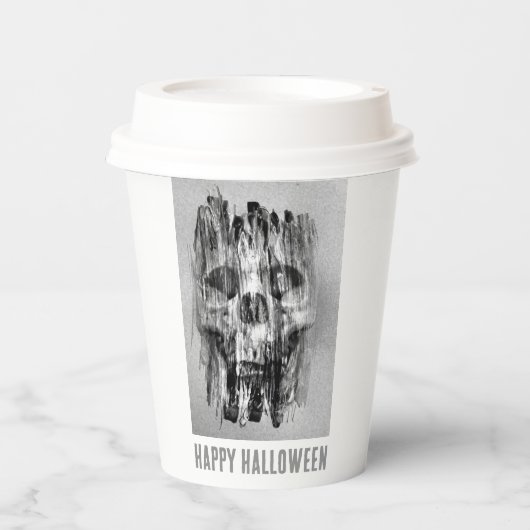 Happy Halloween. Distressed skull Papieren Bekers (Voorkant)