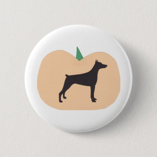 Happy Halloween Doberman Pinscher Ronde Button 5,7 Cm (Voorkant)