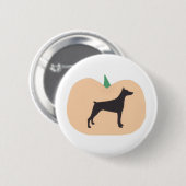 Happy Halloween Doberman Pinscher Ronde Button 5,7 Cm (Voorkant /achterkant)
