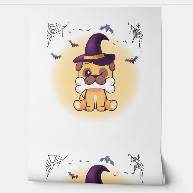 Happy Halloween Dog Behang (Afrollen)