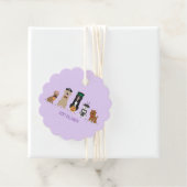 Happy Halloween Dogs Paars Bedankjes Labels (In situ)