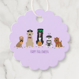 Happy Halloween Dogs Paars Bedankjes Labels