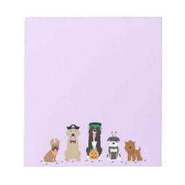 Happy Halloween Dogs Paars Notitieblok