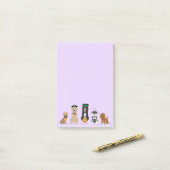 Happy Halloween Dogs Paars Post-it® Notes (Op bureau)