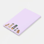 Happy Halloween Dogs Paars Post-it® Notes (Schuin)