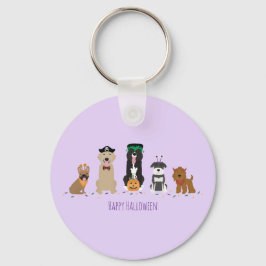 Happy Halloween Dogs Paars Sleutelhanger
