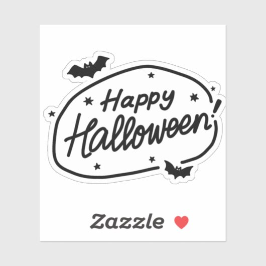 Happy Halloween doodle Sticker (Vel)