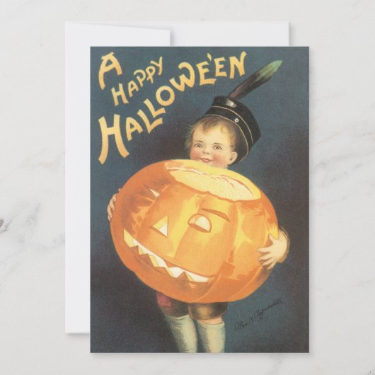  Happy Halloween door Ellen Clapsaddle Party Kaart (Voorkant)