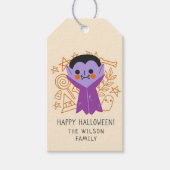 Happy Halloween Dracula Cadeaulabel (Voorkant)