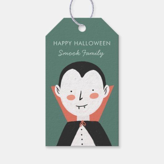 Happy Halloween Dracula Cadeaulabel (Voorkant)