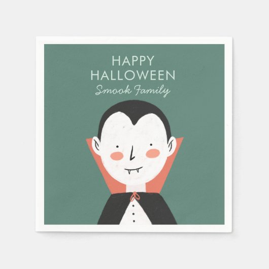 Happy Halloween Dracula Servet (Voorkant)